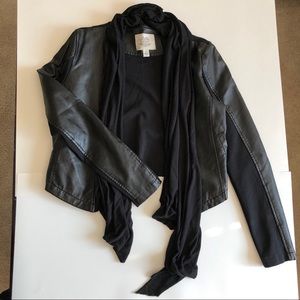 Black faux leather jacket